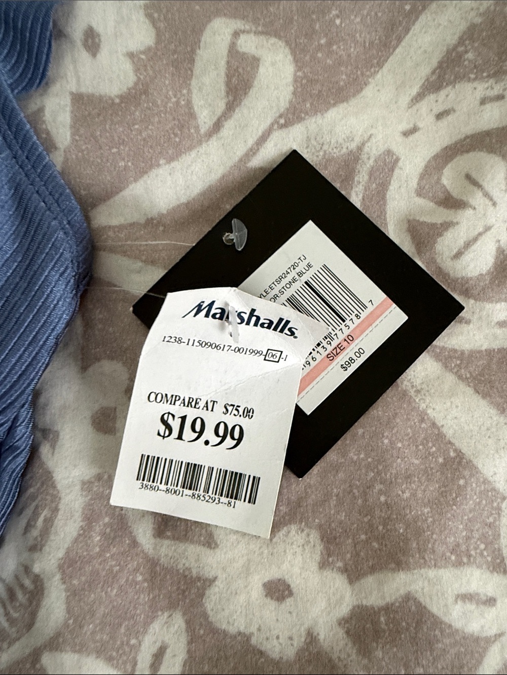 Ellen Tracy from Marshalls. Blue Ribbed One-Piece Swimsuit with Ruffle Straps - Picture 2 of 7